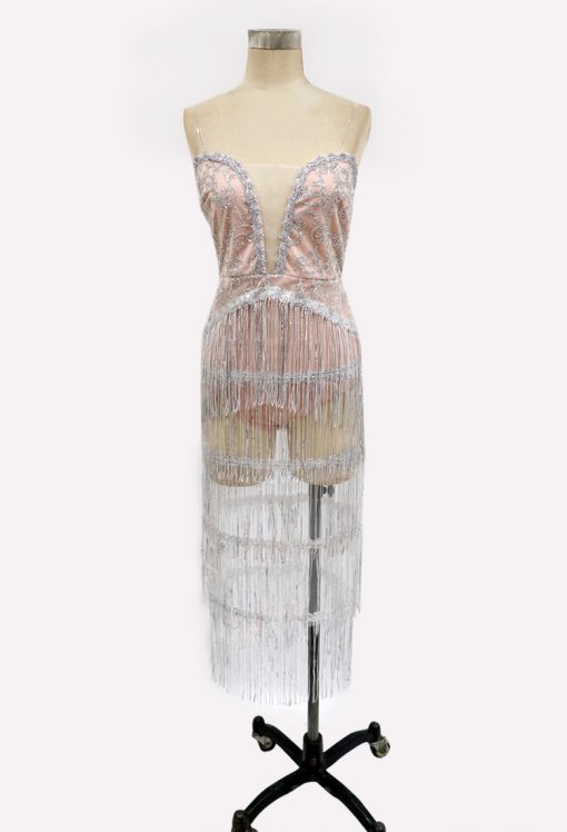 Fashion Sequined Tassel Slim Evening Gown – debulp