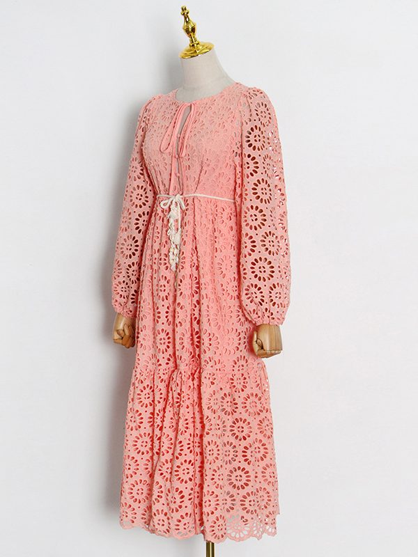 Pink long dress