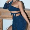 Woman outfits Blue sexy short dress
