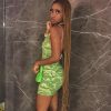 Woman outfits Sexy sleeveless Backless Halter dress