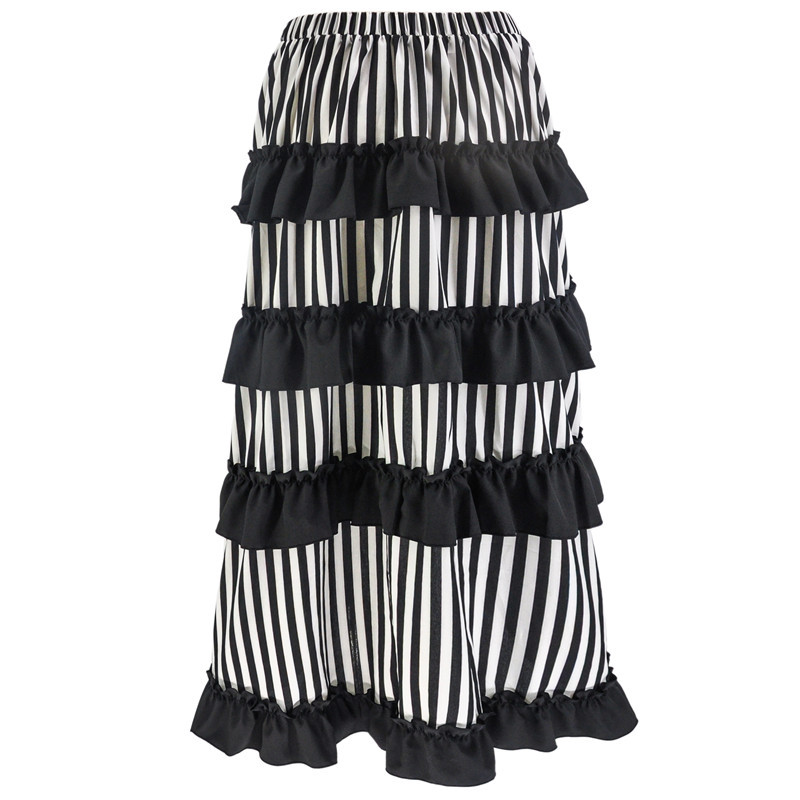 Fashion women’s Black striped skirt – debulp