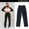 Causual jean outfits Steel cool black denim trousers draft pants foot pants
