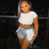 Anti  wear denim shorts